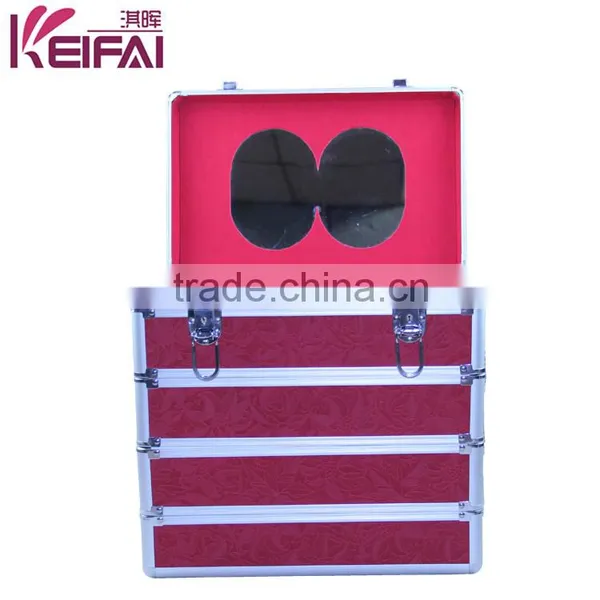 Hot Sell 2015 New Products Red Sequin Aluminum Professional Cosmetic Case photo-4