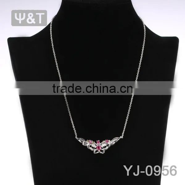 Collar Vintage Sliver Chain Designer Coral Beads Necklace