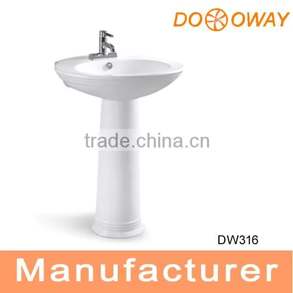 Hot Sale! Middle East Style Ceramic Bathroom Wash Sinks Pedestal Basin Ideal Standard Basin DW316