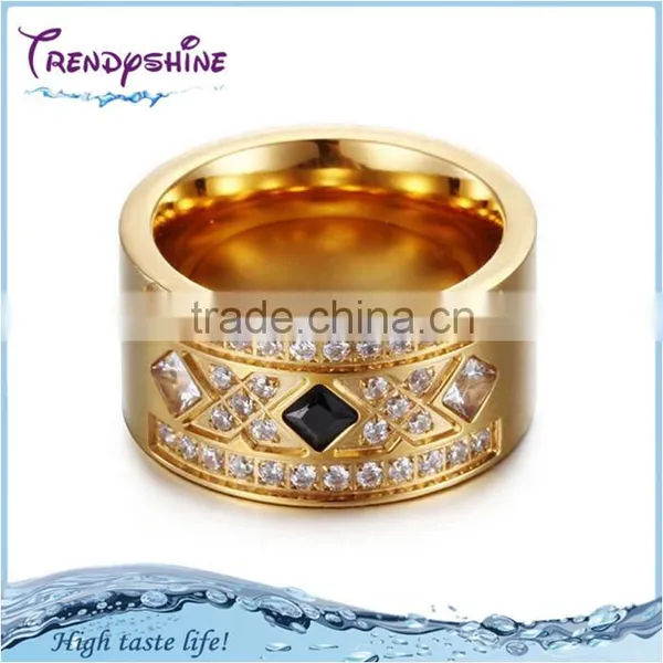 OEM Manufacturer Gold Stainless Steel Birthstone Ring
