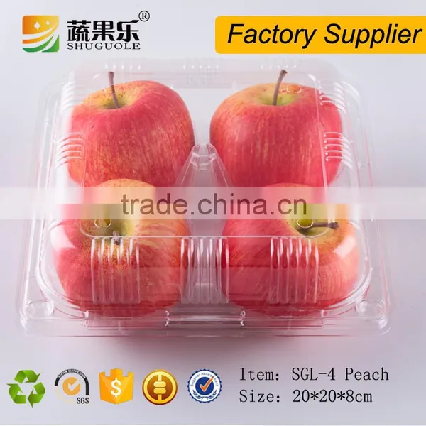 High Quality Fruit Clamshell Packaging Box for 4pcs Peach photo-3