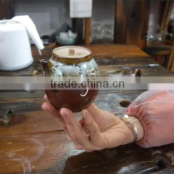 Japanese Oval Kyusu Clay Tea Pot ( Leopart , 150ml ) photo-6