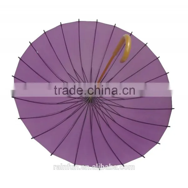 24 k Manual Open Strong Purple Long Umbrella photo-2