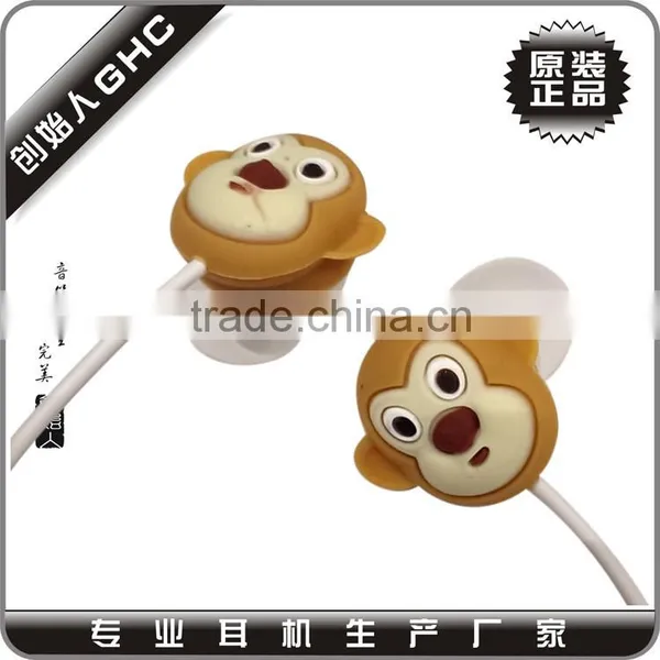 Lovely Cartoon Monkey 3.5MM BASS MP4 MP3 Earphones
