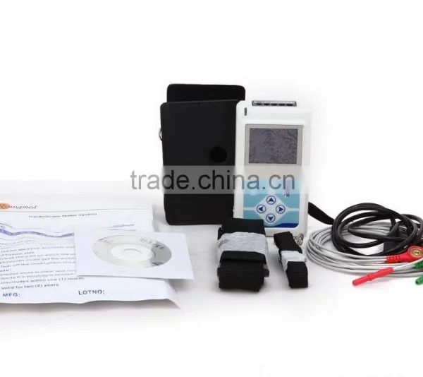 Medical 24 Hours 3-lead Color LCD Heart Monitor System Cardiac 3/12 Channel ECG Holter Monitor photo-6