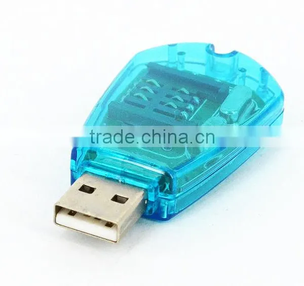 Transparent USB SIM Card Reader(GSM and CDMA Compatible)