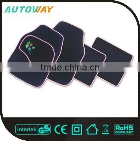 Colorful Waterproof And Dustproof Car Mats With Red Circle Line photo-4
