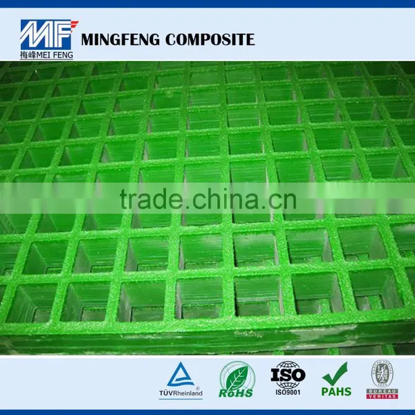 ASTM E - 84 Tested Molding Frp Floor Grating for Industrial Water Treatment