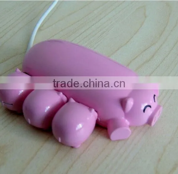 2015 Best Selling Pig Shape USB Hub Creative 3 USB Connect Computer USB Hub photo-3