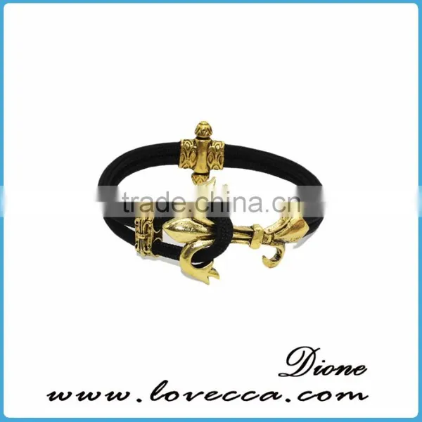 2017 Factory Price Nylon Mens Anchor Bracelet Rope Bracelet photo-3