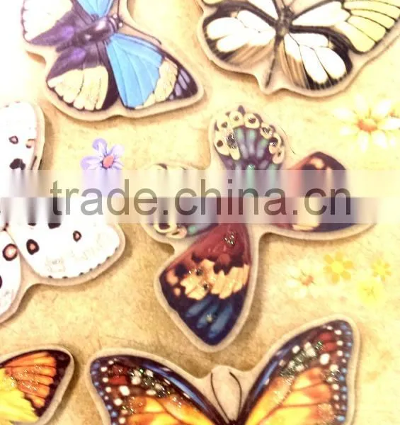 Lovely & Vivid Butterfly Sticker in Various Colors, Popular Scrapbooking Decorative Sticker photo-6