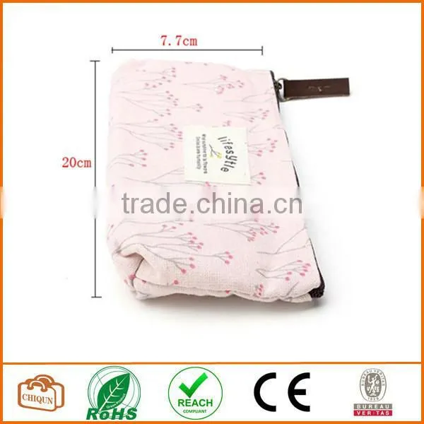 Flower Floral Pencil Pen Case Cosmetic Makeup Bag Pink photo-2