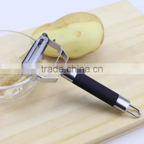 4 in 1 Stainless Steel Julienne Peeler Ceramic Kife Set With Cleaning Brush photo-6