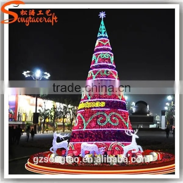 10m-20m Green PVC Customized Christmas Tree Custom Christmas Tree Ornament Artificial Christmas