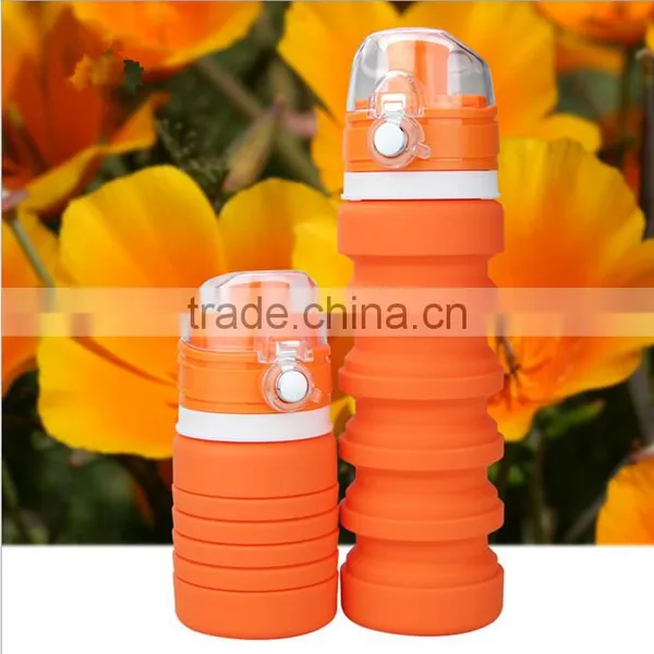 UCHOME TOP Hot Sale Outdoor 100% Food Grade Travel Foldable Collapsible Silicone Water Bottle photo-4