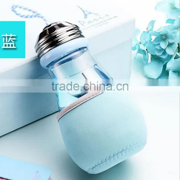 UCHOME 2017 New Design 450ml Single Layer Glass Bulb Water Bottle Glass Bulb Juice Bottle Glass Bulb Beverage Bottle photo-5
