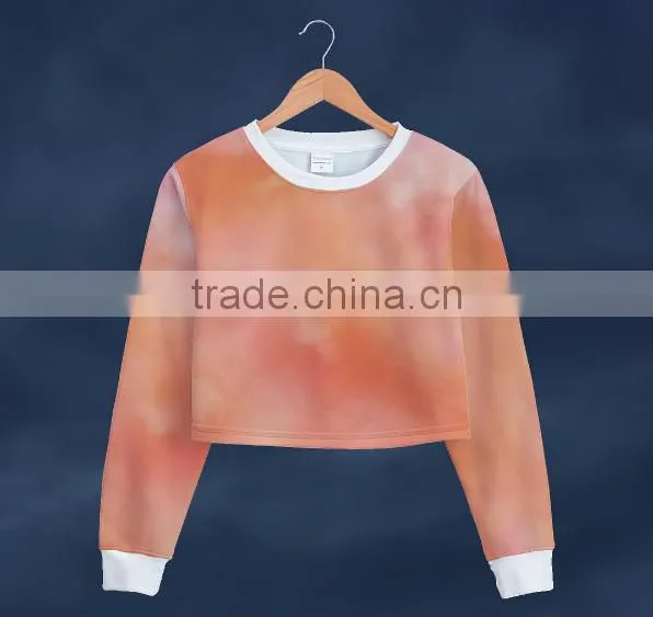 Crop Top Sweatsirt With Your Design. No Minimum. Real Factory. 3-5 Days Production photo-3