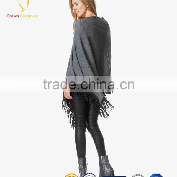 Women Fashion Wool Knitted Poncho Hand Knitted Poncho photo-4