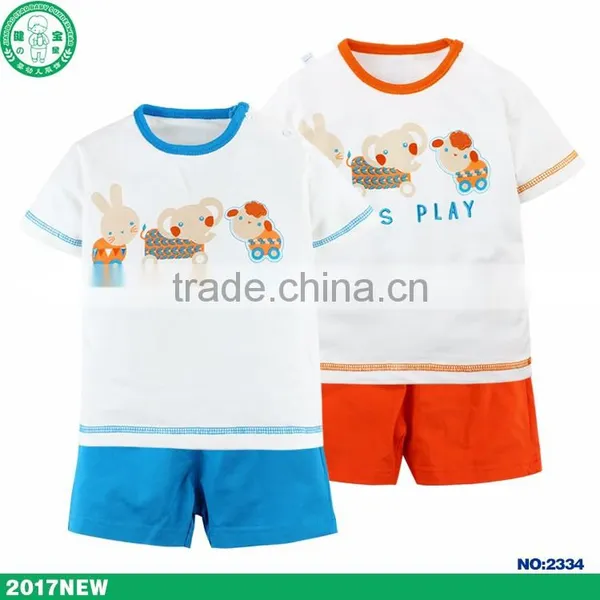 Summer Soft Cotton Wholesale Baby Boy Clothes Newborn Baby Clothing Set photo-3
