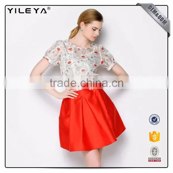 Good Quality Pleated High Waist Polyester Short Skirt photo-2