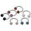Tiffany Ferido Balls Piercing Surgical Stainless Steel Horseshoes Circular Barbell Jewelry