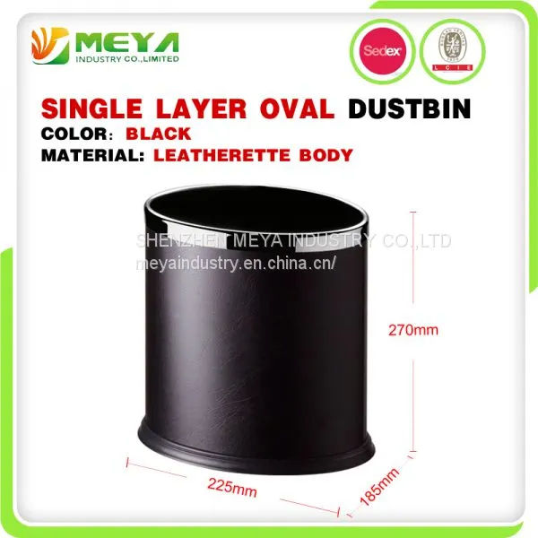 Small Metal Oval Stainless Steel Garbage Outdoor Rubbish Waste Bin Trash Cans photo-2