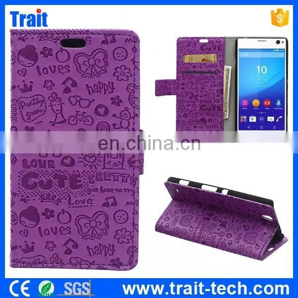 Hot New Products for 2015 Leather Case for Sony Xperia C4,leather Case Mobile photo-2