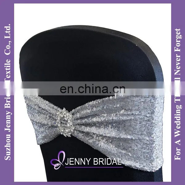 SH050G Bow Tie Size Ribbon Sequin Bow for Chair Sequin Chair Band photo-2