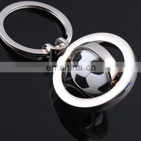 Custom Logo Rotatable Football Metal Kechain for Football Sports Gift photo-3