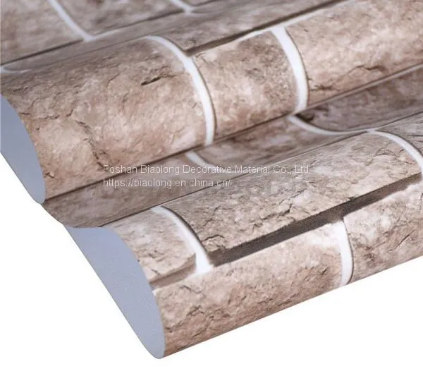 Eco-friendly Fireproof Brick Texture Self Adhesive PVC Film Vinyl Wallpaper