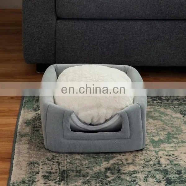 Multi-purpose Foldable Nonskid Cotton Slumber 2 in 1 Cat Bed For Pet photo-4