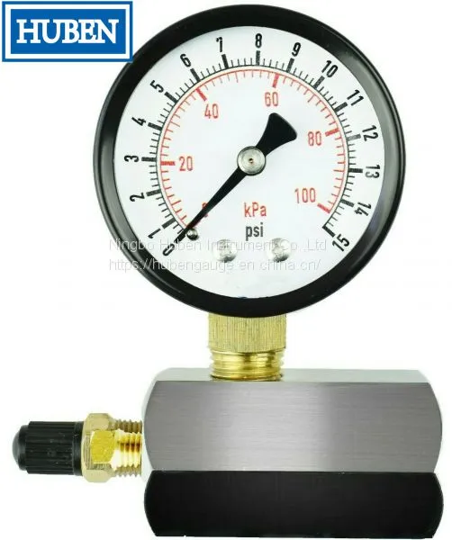 Leak Testing Pressure Gauge, 3/4