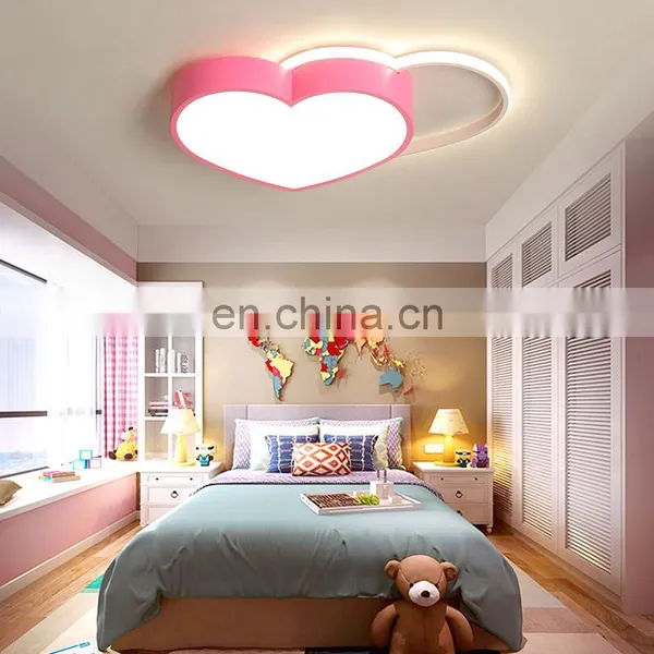 Simple Living Room Ceiling Lamp Creative Children's Room Bedroom Lamp LED Modern Personality Pink Light photo-2