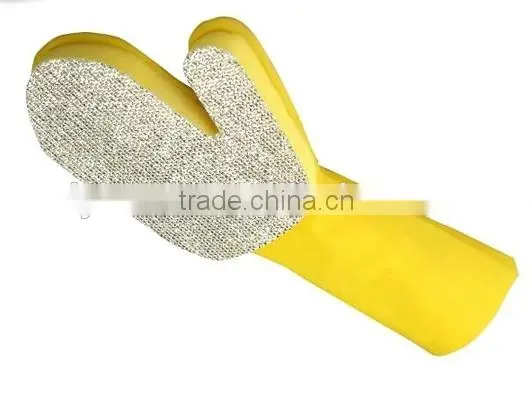 35cm, 40 Gram, Yellow Rubber Household Gloves photo-4