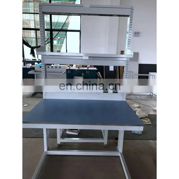 Lab Furniture Steel Work Bench Chemical Resistant Table Workbench With Cabinets photo-2