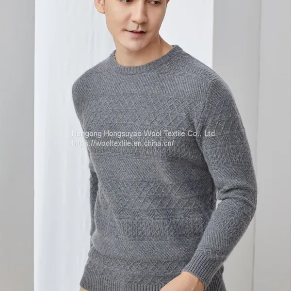 Fashion Knitted Pullover Cashmere Sweater Men Casual Sweater for Sale photo-4