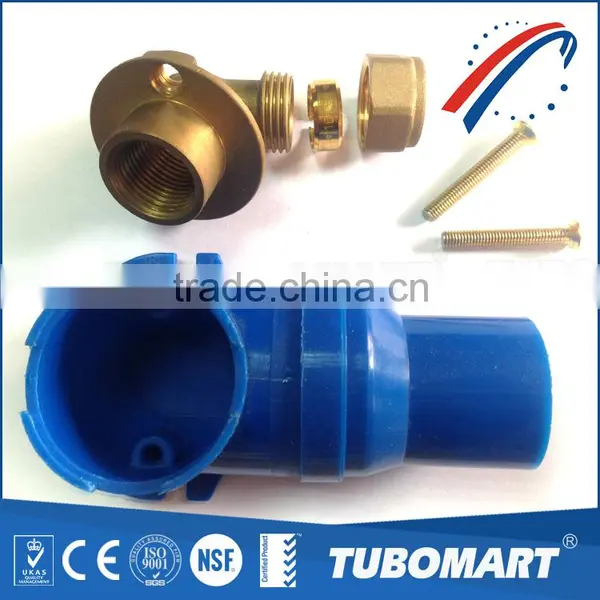 Lowest Price Bule Malleable Compression Brass Fitting Plumbing Union for Pex Gas Pipe photo-6