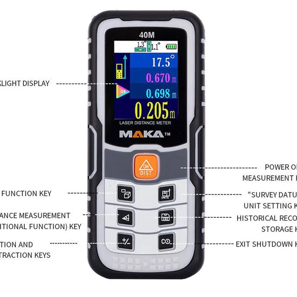 60m High Accurate Laser Distance Meter Range Finder Rangefinder Measuring Tools photo-4