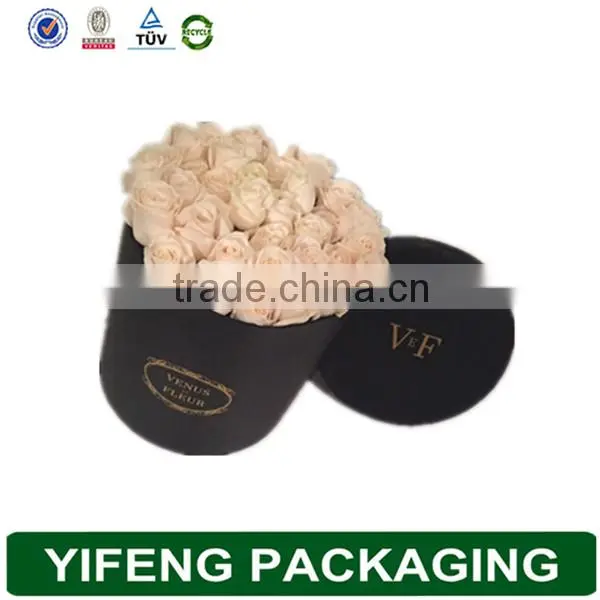Packaging Round Cardboard Hat Boxes for Flowers With Handles photo-3