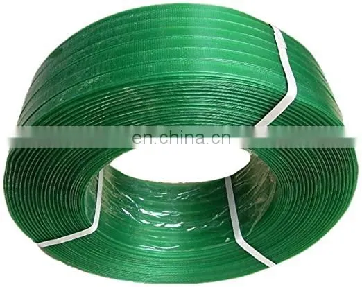 High Strength Green Color Embossed Plastic Polyester Strap Pet Strapping Belt for Goods Binding photo-3