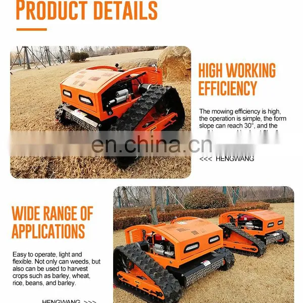 Agriculture Lawn Mowers Engine Gasoline Remote Control Lawn Mower Robotic Grass Cutter Lawn Mowing Machine photo-5
