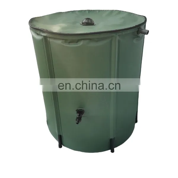 350l Rainwater Collection System Downspout Water Catcher Container Foldable Rain Barrel With Filter Spigot Overflow Kit