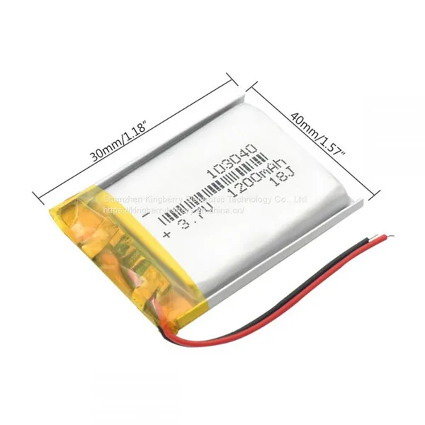 Li-Polymer Battery 103040 Wholesale Custom Battery Pack 1200mAh photo-5