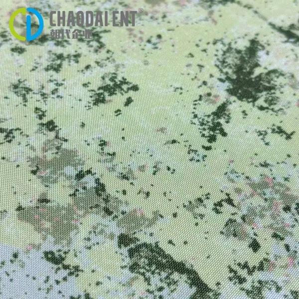 300D*300D PU Coated Pattern Print Recycling 100% Recycled Polyester RPET Oxford Fabric for Bag Luggage Supply photo-3