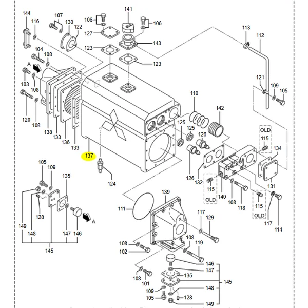 45352-78100 TANK EXPANSION Suit For Heater Exhaust 45352-78200 45352-78300 45352-78400 46636-22070 45352-79300 Suit For Mitsubishi S6R S6R2 photo-2
