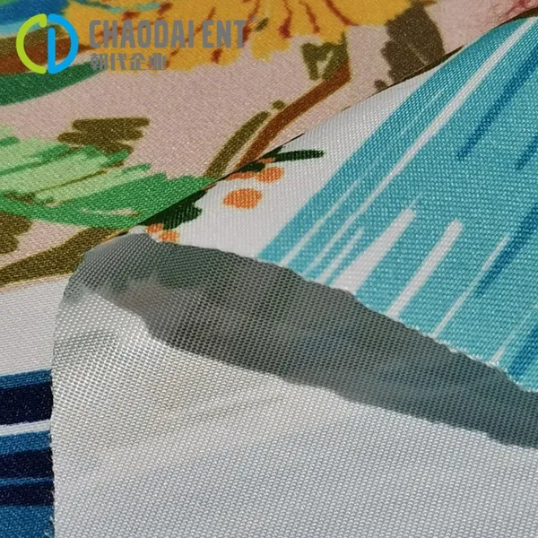 Twill Woven GRS Printed 100% OCEAN Recycled Polyester Peach Skin Velvet Fabric for Decorative Fabric Clothing Pillow Beach Pants photo-3