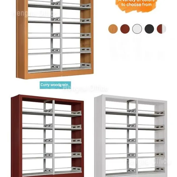 Système d'étagères pour bibliothèque | HN - SD02 | Hauteur réglable | Coins arrondis pour plus de sécurité | Base anti-poussière | Usine certifiée pour les bibliothèques publiques