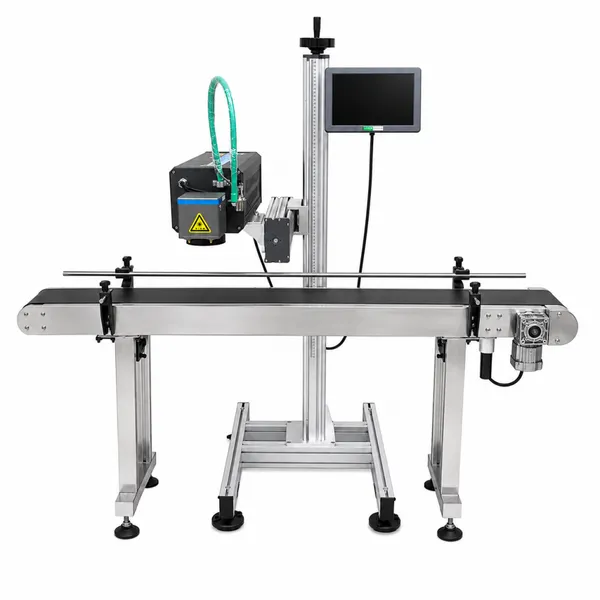 GCA Series 40W High Power Flying CO2 Laser Marking Machine for Wood Acrylic Carton Plastic Logo QR Code Marking photo-3
