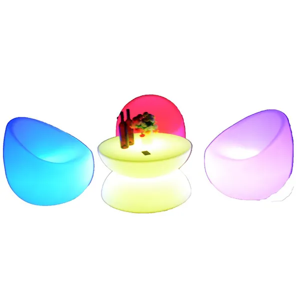 Outdoor Activities Illuminated Furniture Parties Weddings Illuminated Tables and Chairs 16 Color Variations IP65 Waterproof photo-5