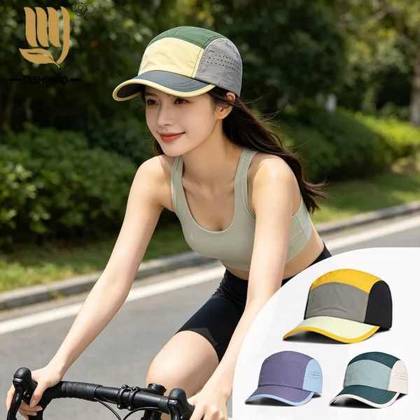 Moisture Wicking Quick Dry Sports Cap Lightweight Polyester Nylon Fitness Gym Workout Custom Logo Camp Running Hat Cap photo-5